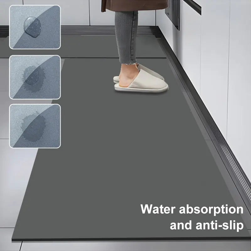 Minimal Aesthetic Long Strip Non-Slip and Waterproof Mat