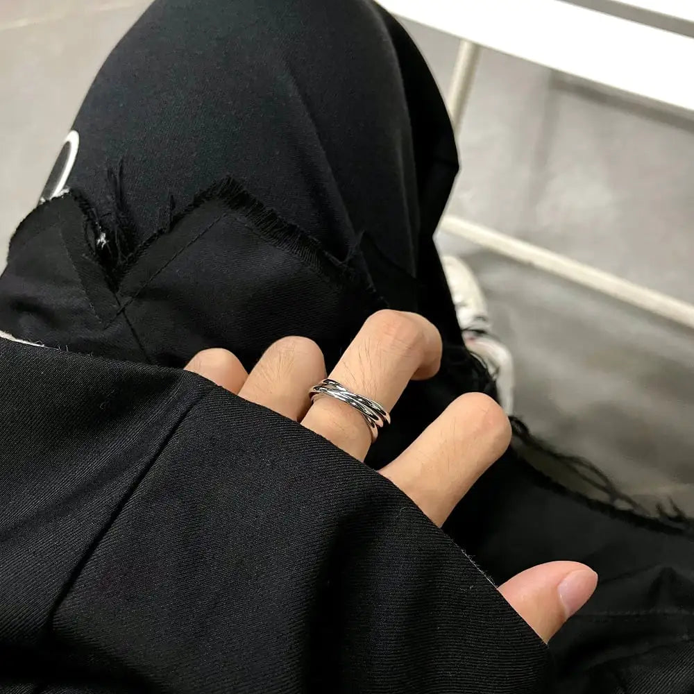 Street Style Three-Ring Interlocking Ring