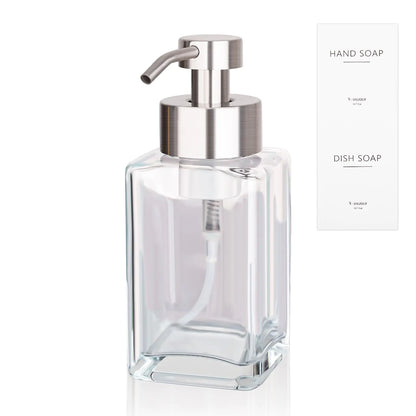 Foaming Soap Dispenser with Stainless Steel Pump 12oz