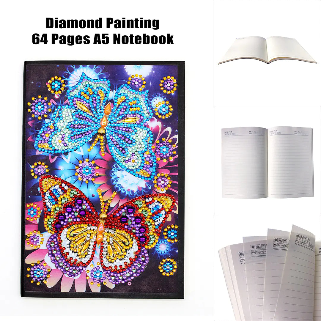 A5 Notebook with DIY Diamond Painting, 64 Pages